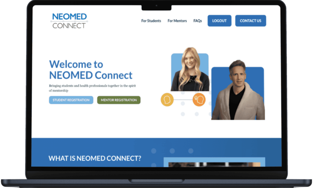 neomed connect website mockup