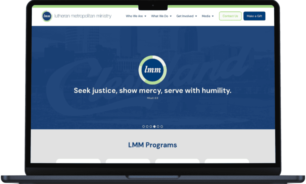 lutheran metropolitan ministry website mockup